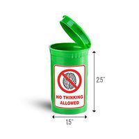 No Thinking Allowed First Aid Case Pill Container ID 4486G
