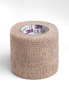 Coban LF Cohesive Bandage 2 Inch X 5 Yard Standard Compression Self-Adherent Closure Tan, 2082 - Sold by: Pack of One