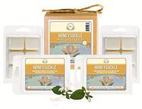 Aira Soy Wax Melt - Organic, Vegan, Kosher, Spring Scented Soy Wax Cubes w/Essential Oils - No Chemical 100% Soy Wax Melts for Electric/Tealight Melters - Hand-Poured Soy Tarts - Honeysuckle - 4 Pack