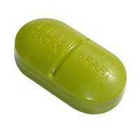 Portable Pill Organizer Box Decorative Cute Travel Medicine Organizer with Detachable 6 Large Compartments for Daily and Travel Vitamin/Fish Oil/Supplements, Fashion Colors Plastic Pill Case,Green