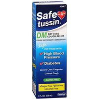 Safetussin DM Cough Suppressant/ Expectorant Mint Flavor 4 oz (Pack of 4)