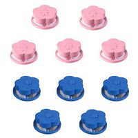 GXOK 10PCS Multifunction Reusable Flower-Type Floating Washing Machine Lint Filter Bags Net, Pet Fur Catcher, Hair Filter Net Pouch, Washer Hair Catcher for Home Supplies