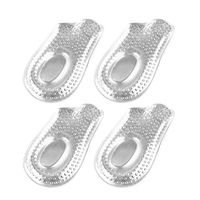 HEALLILY Soft Clear Gel Heel Cups Non Slip Particle Insoles Foot Care Protector for High Heel Shoes 2 Pair