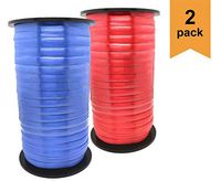 Red and Blue Curling Ribbon 500 Yards Each. (2 Pack, 1000 Yards Total)