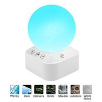 White Noise Machine MOING Sound Machine Lullaby Sound Machine Sound Therapy Portable Sound Soother Machine for Relaxation Sleep High Fidelity Nature Sounds White Noise and Lullabies Soother (White)