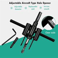 Alloy Blade Adjustable Aircraft Opener Woodworking Hole Punch, 30mm-120mm/200mm/300mm (120MM)