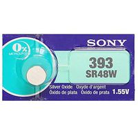 Sony 393 (SR48W) 1.55V Silver Oxide 0% Hg Mercury Free Watch Battery (6 Batteries)