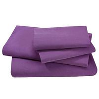 1800 COMFORT SUPER SOFT VIVID BED SHEET SET FLAT FITTED DEEP POCKET SHEETS 4PC/Purple /Queen