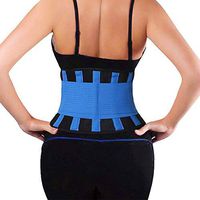 Waist Trainer Belt for Women & Men, Waist Trimmer Sweat Band - Neoprene Sports Girdle Belt for Weight Loss, Body Shaper, Workout Slimming, Low Back and Lumbar Support with Sauna Suit Effect (Blue, M)