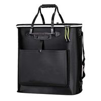 Fishing Bucket Fish Bucket Live Fish Bucket Eva Double-layer Bucket Fish Guard Barrel Thickened Foldable Collapsible Water Bucket (Color : Black, Size : 43x21x43cm)