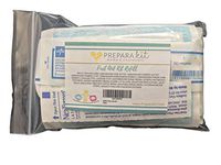 First Aid Kit Refill Bag - Extra Replacement First Aid Supplies, Fabric Latex Free Bandages, Ointments, Gauze, Wipes, Stickers.