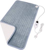Diwenhouse Heating Pads for Back Pain Relief, Electric Neck Shoulders Heat Pad 3 Heat Settings Moist Therapeutic with 12/8/4/2H Auto Off (12"x24", Charcoal Grey)
