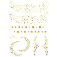 UOKNICE Halloween Christmas Face Gold foil Gold Foil Sticker Tattoo Stickers