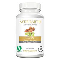 Pure Triphala Powder in Vegetarian Capsules - Ayurvedic Triphala Tablets - Natural Digestion & Colon Support Supplement - Amalaki, Bibhitaki and Haritaki Supplements - 30 Day Supply (60 Capsules)