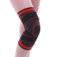 Yzpyd 1 Pair of Knee Support Men's and Women - Compression Sleeves Non-Slip Running, Hiking, Football, Basketball Meniscus Tear Arthritis,Red,M