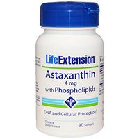Life Extension, Astaxanthin, with Phospholipids, 4 mg, 30 Softgels