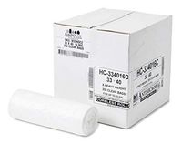 Plasticplace 33 Gallon Trash Bags, Clear, High Density 33" X 40" 250/Case 16 Microns