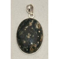 Sterling Silver Orbicular Jasper Pendant Jewellery No.3149