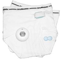 DryBuddy 2 Wireless Mobile Bedwetting and Enuresis Alarm with Extended Wireless Range, 2 DryBuddy Wetness Sensing Briefs (26-28”/66-71 cms.) & Magnetic Sensor.