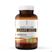 Grape 120 Capsules, 1000 mg, Organic Grape (Vitis Vinifera) Dried Seed (120 Capsules)