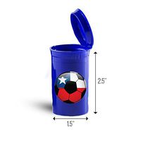 Chile Flag Soccer Ball First Aid Case Pill Container ID 6869B