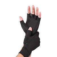 Highway Pressure Gloves Copper Arthritis Gloves Copper Compression Arthritis Gloves Copper Infused Fit Glove for Carpal Tunnel Computer Typing and Everyday Support for Hands and Joints (L)