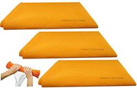 Original German Shammy Towels Super Absorbent Chamois Cloths Large Size 20x27 Inch For Home Kitchen Bathroom Car Pet Stains (6 Pack, Orange)