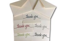Assorted Script Thank You Note Cards & Envelopes - 25 cards and envelopes- Great for Weddings, Greeting Cards, Baby Showers, Kids, Business, Personal Cards, and More (Ivory)