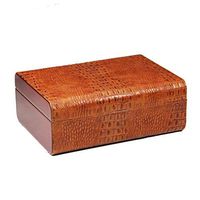 Cigar Humidor Desktop Cigar Humidor Cigar Case Cigar Box Cigar Travel Cedar Leather Wood Cigar Humidor with Hygrometer Portable Holds 50 Cigars Size: 300225118mm(11.88.84.6in) Wood Lined