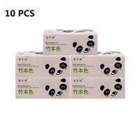 DOITOOL 10 Bag of Dry Wipes Facial Tissues Wet Hand Tissue Paper Skin Care Bamboo Pulp Napkins Face Cleaning Towel for Bathroom Hotel Toilet Car (White)