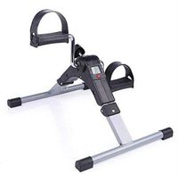 HUJPI Mini Exercise Bike, Foldable Mini Cycle Bike for Legs and Arms Workout Bike Pedal Exerciser Under Desk Leg Exerciser,Black