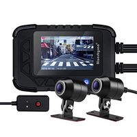 Blueskysea DV688 Motorcycle Dash Cam 1080p Dual Lens Motorcycle Recording Camera 2.35" LCD IP67 Waterproof Screen 130 Degree Angle Night Vision Latest Version