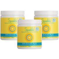 Hydrolyzed Collagen Powder - Sparkle Skin Boost Plus (No Flavor) [3-Pack of 30-Serves] VERISOL Collagen Peptides Protein Powder Vitamin C, Non-GMO Collagen Supplement Keto Protein Powder Nutrition