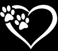 Love Dogs Vinyl Sticker Decal | Laptop | 5.5" Width X 4.276" Height White HGC0176