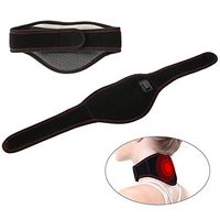 Neck Shiatsu Heating Massager, Electric Heater Infrared Vibration Magnet Hot Compress Massage Cervical Vertebra Spine Belt Cervical Collar,3 levels Temperature, Lightweight for Home Office Car(Black)