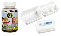 Biosource Nutrition Pill Box in Bundle with Wholistic Botanicals Fruit 'N' Veggie Gummy 90 Gummies