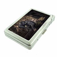 Classic Elephant Art Design S31 Cigarette Case Lighter Smoking King Size Cigarettes Silver Metal Wallet 4" X 2.75" RFID Protection