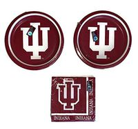 Indiana University Hoosiers Party Bundle 9" Plates (16) Lunch Napkins (20)