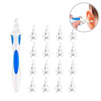 Ear Wax Remover,16 pcs Silicone Washable Tips Ear Cleaner Tool Kit Soft Safe Spiral Earwax Removal Tool Suitable for Kids & Adults