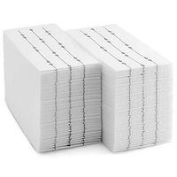 BloominGoods Disposable Dinner Napkins (17" x 17") Decorative Bathroom Paper Hand Towels | Soft and Absorbent Linen-Feel Guest Towels for Parties, Weddings, Dinners, Events | White, Silver (100-Pack)