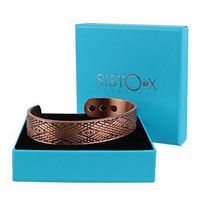 SISTO-X Copper Magnetic Bracelet/Bangle Celtic Design by Sisto-X® 6 Magnets Strong Health XL (190-225Mm)