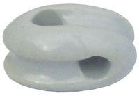 MFJ Enterprises Original MFJ-16A01 6 Pack Glazed Ceramic Egg Insulator/Isolator - 7/16" Holes, 9/64 Diameter by 2 1/8 Length.