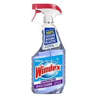 Windex Ammonia-Free Glass and Window Cleaner Spray Bottle, Bottle Made from 100% Recycled Plastic, Crystal Rain Scent, 23 Fl Oz