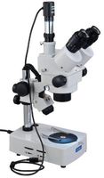 OMAX 7X-45X Trinocular Zoom Stereo Microscope w Dual Halogen Lights+USB Digital Camera