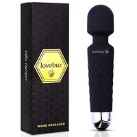 Lovebuz Personal Wand Massager with Memory | A Powerful and Easy to Use Cordless Massager with 20 Vibration Modes and 5 Speeds | Includes Gift Box, Velvet Bag and USB Charger | Relieves Muscle Stress