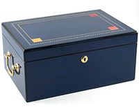 Santiago Blue Cigar Humidor Color Square Inlay Humidors