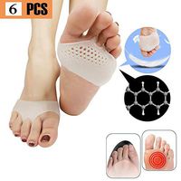 Y-only Gel Metatarsal Pads Breathable, Soft Gel Sleeves, Forefoot Pads, Foot Pain Relief Prevent Calluses, Blisters and Neuroma for Men and Women (6 Pairs)