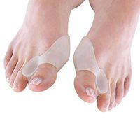 SGirl 1 Pair Soft Silicone Gel Pad Bunion Toe Two Toe Protector Separator Corrector (Clear)