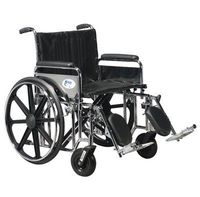 Sentra Heavy Duty Wheelchair - 24" W Desk Arms, Footrests