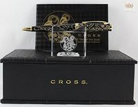 Cross Special Edition Hand made Year of the Goat - Black Lacquer and polished 23KT gold overlays and appointments Ballpoint Pen in its Original big Corporate Leather gift box